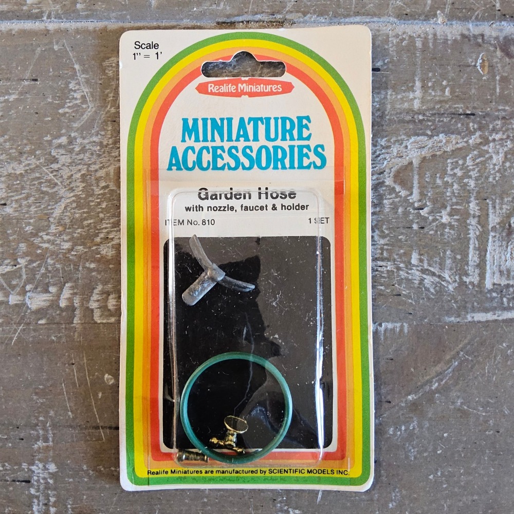 VTG Realife Miniatures Garden Hose Miniature Accessory 810 Dollhouse Outdoor